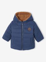 Omkeerbaar donsjack met capuchon voor baby marineblauw