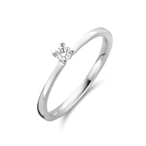 Ring Solitaire witgoud-diamant 0.10ct H Si 3 mm