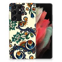 Siliconen Hoesje Samsung Galaxy S21 Ultra Barok Flower - thumbnail