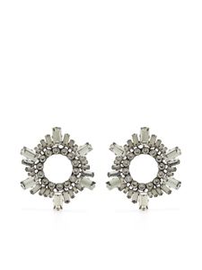 Amina Muaddi mini boucles d'oreilles Mini Begum serties de cristaux - Argent