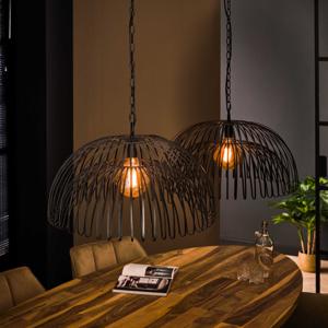 LifestyleFurn Hanglamp Brittaney 2-lamps, Metaal - Charcoal