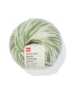 HEMA Acryl-wol Garen Groen Melange 100gram 165meter