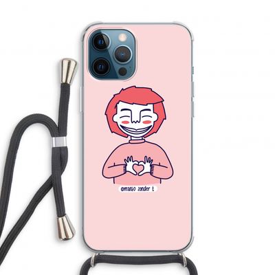 Hartje: iPhone 12 Pro Transparant Hoesje met koord