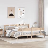 Bedframe zonder matras massief grenenhout 200x200 cm