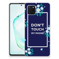 Samsung Galaxy Note 10 Lite Silicone-hoesje Flowers Blue DTMP - thumbnail