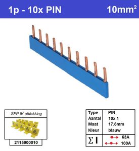 SEP Verdeelkam 1f pin 10 mod 18mm blauw P01010B00