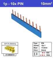 SEP Verdeelkam 1f pin 10 mod 18mm blauw P01010B00