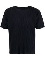 Homme Plissé Issey Miyake t-shirt à design plissé - Bleu