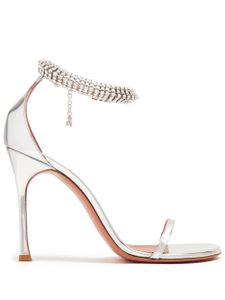 Amina Muaddi sandales Iman 105 mm en cuir - Argent