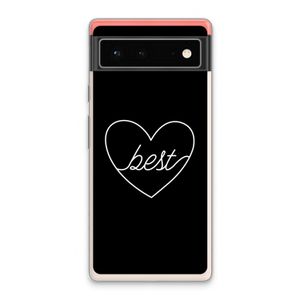 Best heart black: Google Pixel 6 Transparant Hoesje