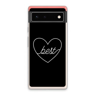 Best heart black: Google Pixel 6 Transparant Hoesje