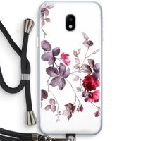 Mooie bloemen: Samsung Galaxy J3 (2017) Transparant Hoesje met koord