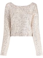 In The Mood For Love haut Coco brodé de sequins - Marron