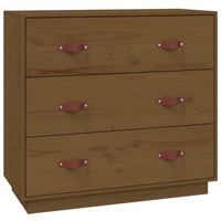 The Living Store Dressoir Grenenhout - Honingbruin - 80 x 40 x 75 cm - thumbnail