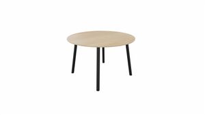 Tafel 9311 rond - 80 cm. - Zwart - Eiken licht - Zwart