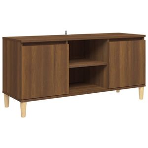 vidaXL Tv-meubel met houten poten 103,5x35x50 cm bruineikenkleurig