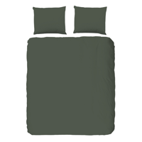 Dekbedovertrek Pure Uni Effen 140x200 Cm Donkergroen Anti Allergie & Anti Huisstofmijt Pure - Dekbed-Discounter.nl