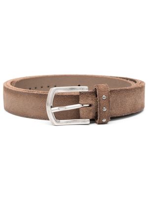 Boglioli ceinture en daim à boucle - Marron