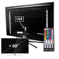 Tv backlight set met 2 RGBWW ledstrips voor tv's >60 inch Tv backlight set met 2 RGBWW ledstrips voor tv's >60 inch