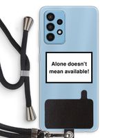 Alone: Samsung Galaxy A52 Transparant Hoesje met koord