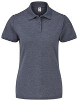 Fruit Of The Loom F517 Ladies´ 65/35 Polo - Heather Navy - S - thumbnail