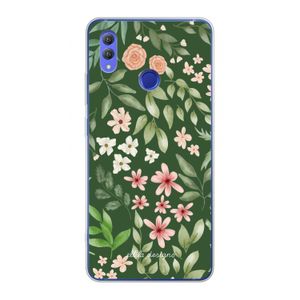 Botanical green sweet flower heaven: Honor Note 10 Transparant Hoesje