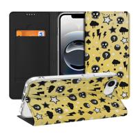 Mobiel BookCase Apple iPhone 16e Punk Geel