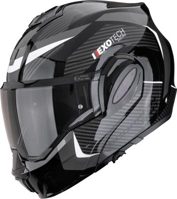 SCORPION EXO-Tech Evo Pro Acuti, Systeemhelm, Zwart-Zilver
