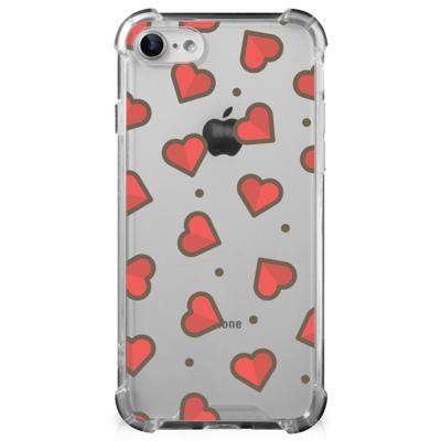 iPhone SE 2022/2020 | iPhone 8/7 Doorzichtige Silicone Hoesje Hearts