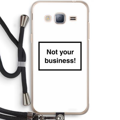 Not your business: Samsung Galaxy J3 (2016) Transparant Hoesje met koord