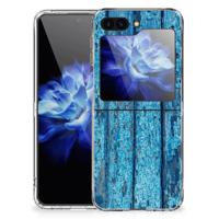 Samsung Galaxy Z Flip 5 | Bumper Hoesje | Wood Blue