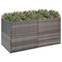 VidaXL Plantenbak 157x80x80 cm poly rattan grijs