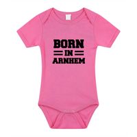 Born in Arnhem kraamcadeau rompertje roze meisjes 92 (18-24 maanden)  - - thumbnail