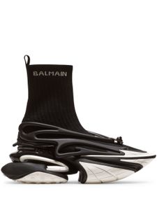 Balmain baskets Unicorn en maille - Noir