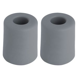 Deurbuffer - 2x - deurstopper - grijs - rubber - 35 x 30 mm - schroefbevestiging