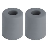 Deurbuffer - 2x - deurstopper - grijs - rubber - 35 x 30 mm - schroefbevestiging