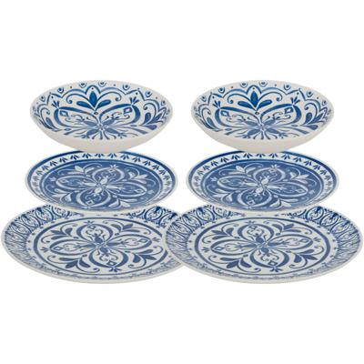 24x servies set delft - 12-delig - blauw - aardewerk dinerservies - tafelservies - 4 personen 24x servies set delft - 12-delig - blauw - aardewerk dinerservies - tafelservies - 4 personen