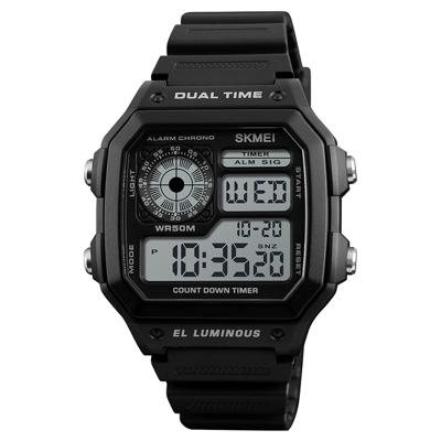 SKMEI 1299 multifunctionele Outdoor Sports Noctilucent waterdichte digitale display polshorloge (zwart)