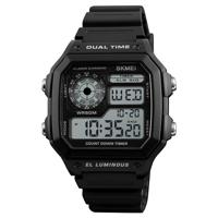 SKMEI 1299 multifunctionele Outdoor Sports Noctilucent waterdichte digitale display polshorloge (zwart)