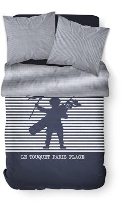 Tweepersoonsbedset - TODAY - 220 x 240 cm - 100% Gestreept katoen met print