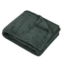 Stof Textiles Plaid/bankdeken/bedsprei Columbia - jade groen - 180 x 220 cm - 2 persoons