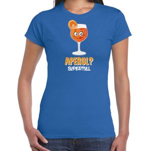 Bellatio Decorations Apres ski t-shirt dames - aperol supertoll - blauw - wintersport -aperol spritz 2XL  -