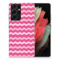 Samsung Galaxy S21 Ultra TPU bumper Waves Pink