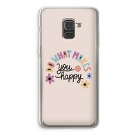 Happy days: Samsung Galaxy A8 (2018) Transparant Hoesje