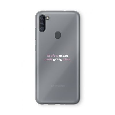 uzelf graag zien: Samsung Galaxy A11 Transparant Hoesje