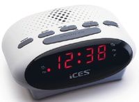 ICES ICR-210 Wekkerradio VHF (FM) Wit