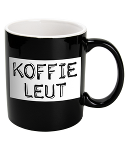 Black & White mok koffieleut zwart