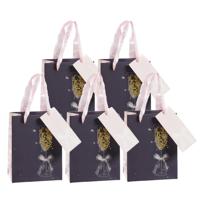 Bruiloft giftbags - Pakket van 12x stuks - cadeau tasjes - goodiebags - blauw - papier - 11 x 14 x 6