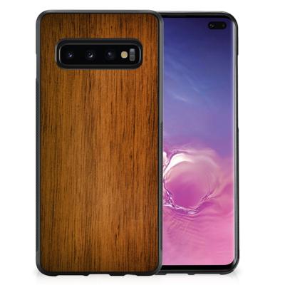 Samsung Galaxy S10+ Grip Case Donker Hout Samsung Galaxy S10+ Grip Case Donker Hout