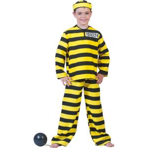 Carnaval verkleedkleding boevenpak - geel/zwart - voor kinderen